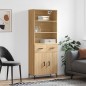 vidaXL Aparador alto madera contrachapada color roble 69,5x34x180 cm vidaXL Aparador alto madera contrachapada color roble 69,5x34x180 cm