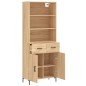 vidaXL Aparador alto madera contrachapada color roble 69,5x34x180 cm vidaXL Aparador alto madera contrachapada color roble 69,5x34x180 cm