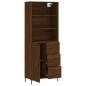 vidaXL Aparador alto madera contrachapada marrón roble 69,5x34x180 cm vidaXL Aparador alto madera contrachapada marrón roble 69,5x34x180 cm