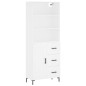 vidaXL Aparador alto madera contrachapada blanco 69,5x34x180 cm vidaXL Aparador alto madera contrachapada blanco 69,5x34x180 cm