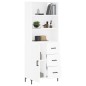 vidaXL Aparador alto madera contrachapada blanco 69,5x34x180 cm vidaXL Aparador alto madera contrachapada blanco 69,5x34x180 cm