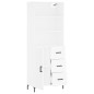 vidaXL Aparador alto madera contrachapada blanco 69,5x34x180 cm vidaXL Aparador alto madera contrachapada blanco 69,5x34x180 cm