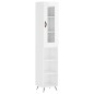vidaXL Aparador alto madera contrachapada blanco brillo 34,5x34x180 cm vidaXL Aparador alto madera contrachapada blanco brillo 34,5x34x180 cm