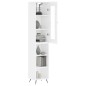 vidaXL Aparador alto madera contrachapada blanco brillo 34,5x34x180 cm vidaXL Aparador alto madera contrachapada blanco brillo 34,5x34x180 cm