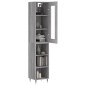 vidaXL Aparador alto madera contrachapada gris Sonoma 34,5x34x180 cm vidaXL Aparador alto madera contrachapada gris Sonoma 34,5x34x180 cm