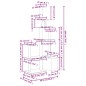 vidaXL Rascador para gatos con postes de sisal gris oscuro 180 cm