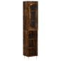 vidaXL Aparador de madera contrachapada roble ahumado 34,5x34x180 cm vidaXL Aparador de madera contrachapada roble ahumado 34,5x34x180 cm