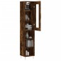 vidaXL Aparador de madera contrachapada roble ahumado 34,5x34x180 cm vidaXL Aparador de madera contrachapada roble ahumado 34,5x34x180 cm