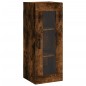 vidaXL Aparador de madera contrachapada roble ahumado 34,5x34x180 cm vidaXL Aparador de madera contrachapada roble ahumado 34,5x34x180 cm