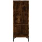 vidaXL Aparador de madera contrachapada roble ahumado 34,5x34x180 cm vidaXL Aparador de madera contrachapada roble ahumado 34,5x34x180 cm