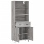 vidaXL Aparador alto madera contrachapada gris sonoma 69,5x34x180 cm vidaXL Aparador alto madera contrachapada gris sonoma 69,5x34x180 cm