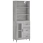 vidaXL Aparador alto madera contrachapada gris sonoma 69,5x34x180 cm vidaXL Aparador alto madera contrachapada gris sonoma 69,5x34x180 cm
