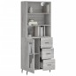 vidaXL Aparador alto madera contrachapada gris sonoma 69,5x34x180 cm vidaXL Aparador alto madera contrachapada gris sonoma 69,5x34x180 cm