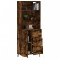 vidaXL Aparador alto madera contrachapada roble ahumado 69,5x34x180 cm vidaXL Aparador alto madera contrachapada roble ahumado 69,5x34x180 cm