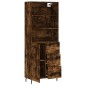 vidaXL Aparador alto madera contrachapada roble ahumado 69,5x34x180 cm vidaXL Aparador alto madera contrachapada roble ahumado 69,5x34x180 cm