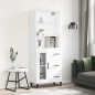 vidaXL Aparador alto madera contrachapada blanco 69,5x34x180 cm vidaXL Aparador alto madera contrachapada blanco 69,5x34x180 cm