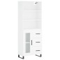vidaXL Aparador alto madera contrachapada blanco 69,5x34x180 cm vidaXL Aparador alto madera contrachapada blanco 69,5x34x180 cm