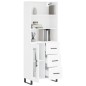vidaXL Aparador alto madera contrachapada blanco 69,5x34x180 cm vidaXL Aparador alto madera contrachapada blanco 69,5x34x180 cm