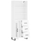 vidaXL Aparador alto madera contrachapada blanco 69,5x34x180 cm vidaXL Aparador alto madera contrachapada blanco 69,5x34x180 cm
