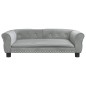 vidaXL Cama para perros de terciopelo gris claro 95x55x30 cm vidaXL Cama para perros de terciopelo gris claro 95x55x30 cm
