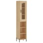 vidaXL Aparador de madera contrachapada roble Sonoma 34,5x34x180 cm vidaXL Aparador de madera contrachapada roble Sonoma 34,5x34x180 cm