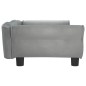 vidaXL Cama para perros de terciopelo gris claro 95x55x30 cm vidaXL Cama para perros de terciopelo gris claro 95x55x30 cm