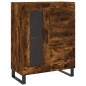 vidaXL Aparador alto madera contrachapada roble ahumado 69,5x34x180 cm