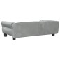 vidaXL Cama para perros de terciopelo gris claro 95x55x30 cm vidaXL Cama para perros de terciopelo gris claro 95x55x30 cm