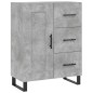vidaXL Aparador alto madera contrachapada gris hormigón 69,5x34x180 cm