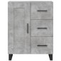 vidaXL Aparador alto madera contrachapada gris hormigón 69,5x34x180 cm