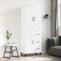 vidaXL Aparador alto madera contrachapada blanco 69,5x34x180 cm