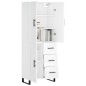 vidaXL Aparador alto madera contrachapada blanco 69,5x34x180 cm