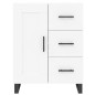 vidaXL Aparador alto madera contrachapada blanco 69,5x34x180 cm