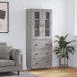 vidaXL Aparador alto madera contrachapada gris sonoma 69,5x34x180 cm vidaXL Aparador alto madera contrachapada gris sonoma 69,5x34x180 cm