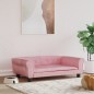 vidaXL Cama para perros de terciopelo rosa 95x55x30 cm
