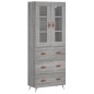 vidaXL Aparador alto madera contrachapada gris sonoma 69,5x34x180 cm vidaXL Aparador alto madera contrachapada gris sonoma 69,5x34x180 cm