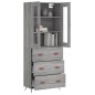 vidaXL Aparador alto madera contrachapada gris sonoma 69,5x34x180 cm vidaXL Aparador alto madera contrachapada gris sonoma 69,5x34x180 cm