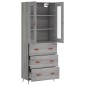 vidaXL Aparador alto madera contrachapada gris sonoma 69,5x34x180 cm vidaXL Aparador alto madera contrachapada gris sonoma 69,5x34x180 cm