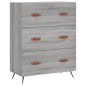 vidaXL Aparador alto madera contrachapada gris sonoma 69,5x34x180 cm vidaXL Aparador alto madera contrachapada gris sonoma 69,5x34x180 cm