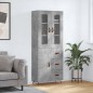 vidaXL Aparador alto madera contrachapada gris hormigón 69,5x34x180 cm vidaXL Aparador alto madera contrachapada gris hormigón 69,5x34x180 cm