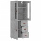 vidaXL Aparador alto madera contrachapada gris hormigón 69,5x34x180 cm vidaXL Aparador alto madera contrachapada gris hormigón 69,5x34x180 cm