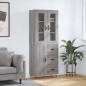 vidaXL Aparador alto madera contrachapada gris sonoma 69,5x34x180 cm vidaXL Aparador alto madera contrachapada gris sonoma 69,5x34x180 cm