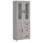 vidaXL Aparador alto madera contrachapada gris sonoma 69,5x34x180 cm vidaXL Aparador alto madera contrachapada gris sonoma 69,5x34x180 cm