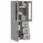 vidaXL Aparador alto madera contrachapada gris sonoma 69,5x34x180 cm vidaXL Aparador alto madera contrachapada gris sonoma 69,5x34x180 cm