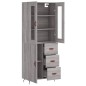 vidaXL Aparador alto madera contrachapada gris sonoma 69,5x34x180 cm vidaXL Aparador alto madera contrachapada gris sonoma 69,5x34x180 cm