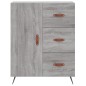 vidaXL Aparador alto madera contrachapada gris sonoma 69,5x34x180 cm vidaXL Aparador alto madera contrachapada gris sonoma 69,5x34x180 cm