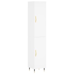vidaXL Aparador alto madera contrachapada blanco 34,5x34x180 cm