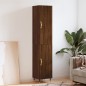 vidaXL Aparador alto madera contrachapada roble marrón 34,5x34x180 cm vidaXL Aparador alto madera contrachapada roble marrón 34,5x34x180 cm