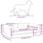 vidaXL Cama para perros de terciopelo rosa 95x55x30 cm