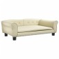 vidaXL Cama para perros de cuero sintético crema 95x55x30 cm vidaXL Cama para perros de cuero sintético crema 95x55x30 cm